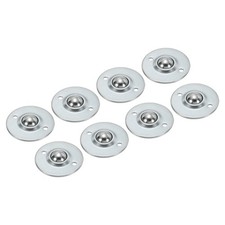 8pcs 5/8" 22lbs Disc Flange Mounted Carbon Steel Roller Ball Transfer Bearing