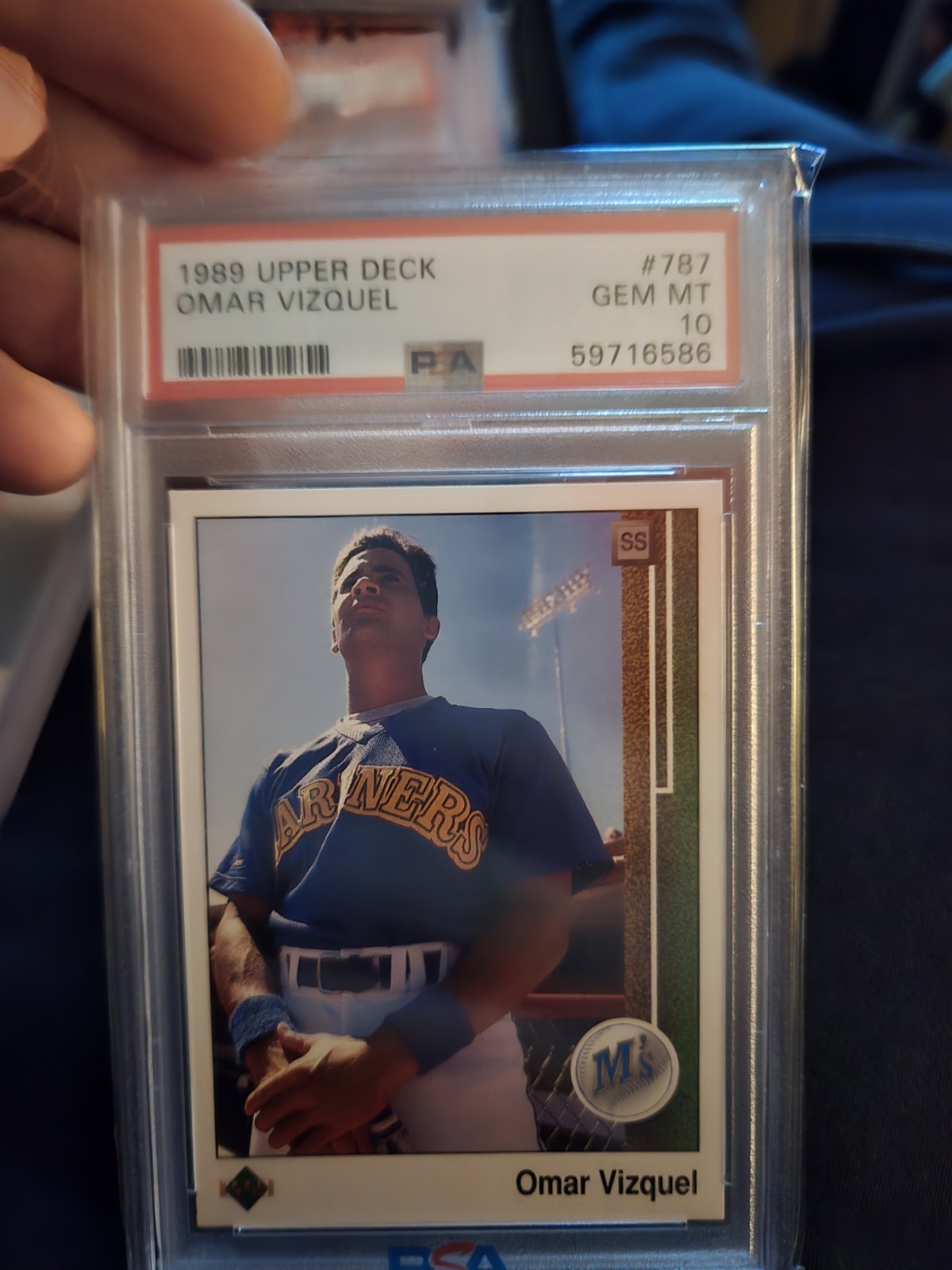 1989 Upper Deck Omar Vizquel #787 Rookie Psa 10 Rc