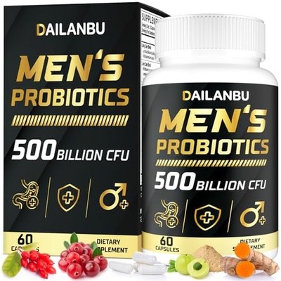 Probiotics for Men 500 Billion CFU, 16-in-1 Advanced Probiotic for Digestive