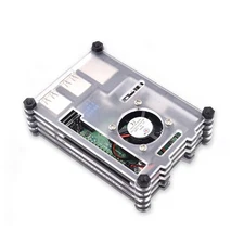 9 Layers Acrylic Transparent Case with Cooling Fan for Raspberry Pi 3B+ New G