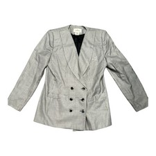 Vintage 90 s Black And White Houndstooth Double Breasted Blazer Women s Size 10