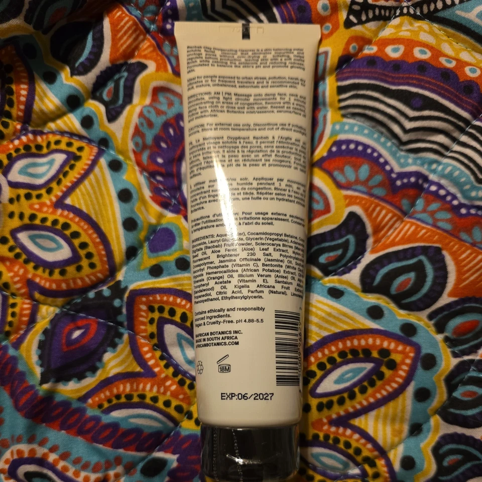 Limpiador oxigenante de arcilla baobab AFRICAN BOTANICS SELLADO 3,4 fl oz EXP 05/27 Foto 2 de 3