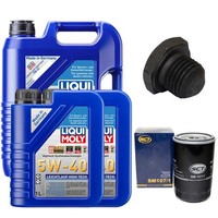 MotoröL Filter Set 5W-40 Liqui Moly 7 Liter + Schraube FüR Opel Frontera A 2.5