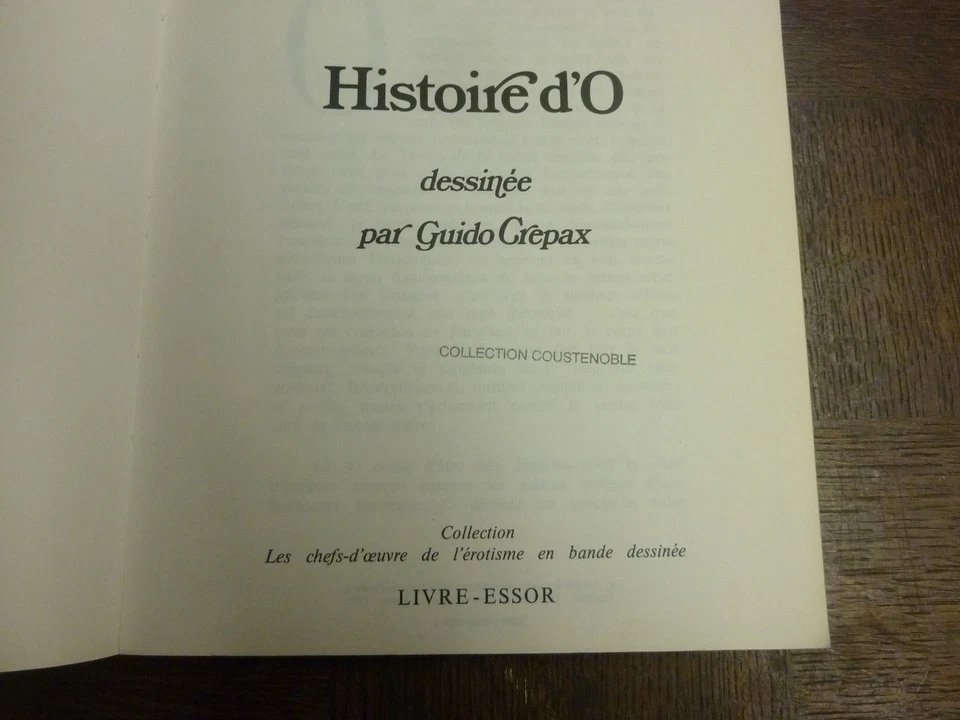 BD ADULTE - HISTOIRE D O - CREPAX - Photo 3/4
