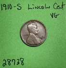 1910 S Lincoln Wheat Cent / Penny 1c VG Very Good See Pictures