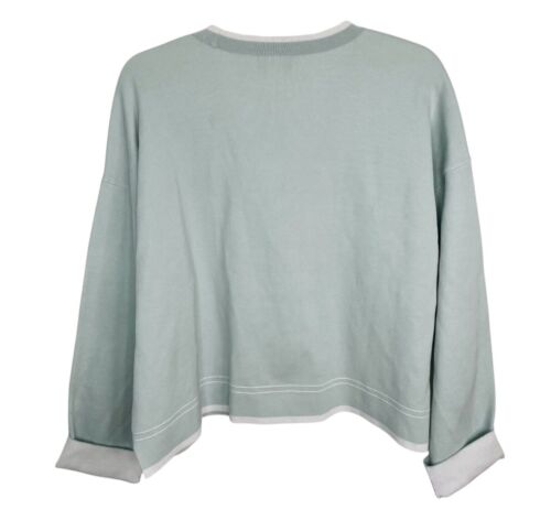 NEU ME+EM Wende-Cardigan Medium Aqua Oversized doppelseitig M Neu mit Etikett Baumwolle - Bild 2 von 6