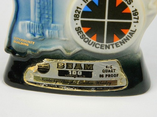 Jim Beam Whiskey Indianapolis Sesquicentennial leere Schnapsflasche Dekanter - Bild 10 von 12