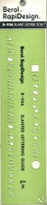 Berol RapiDesign Template R-936 Slant Lettering 3/16"