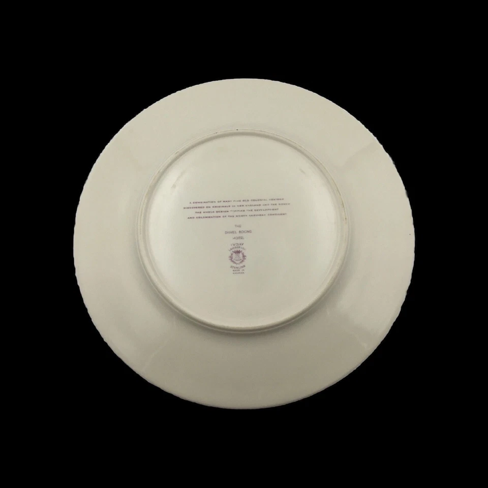 Plato de exhibición de cena de 11" de colección Daniel Boone Hotel Charleston WV West Virginia Foto 2 de 4