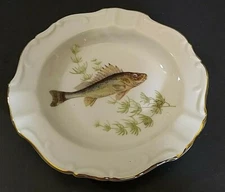Fish theme ceramic ashtray by E & R Germany