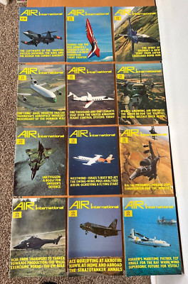 Lot 12 Air International Aircraft Magazines Complete 1980 Year Jan-Dec Vol 18-19
