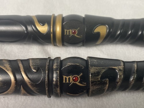 Great Wolf Lodge MagiQuest 13" Wand Black Gold Gem Top Round - Picture 7 of 7