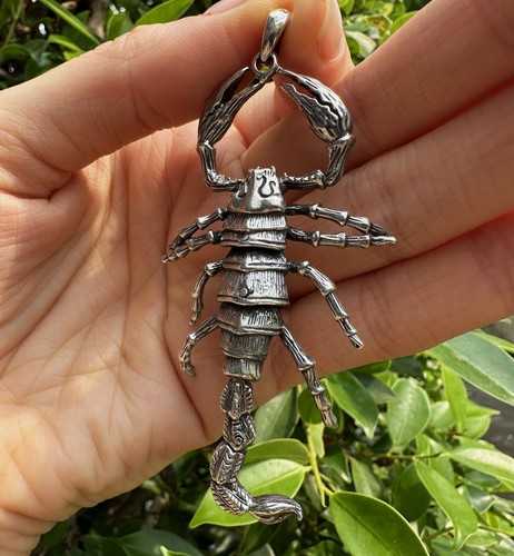 Großer Skorpion Anhänger 925 STERLINGSILBER bewegliche Beine Skorpion Sternzeichen Himmel - Bild 7 von 20