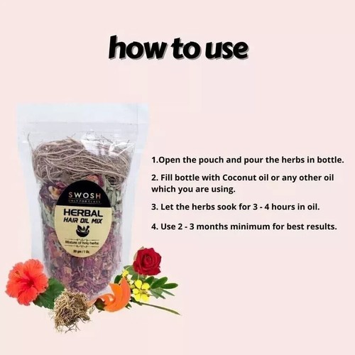Herbal Ayurvedic Hair Oil Mix - 21 Kinds of Herb Mix 1.05 oz (30g) - FREE SHIP - Picture 5 of 8