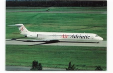 Postcard Airline AIR ADRIATIC MD-82 9A-CBD at Hannover CC9.