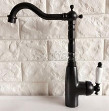 Bathroom Kitchen Bar Vessel Sink Swivel Faucet Black Oil Rubbed Bronze snf370