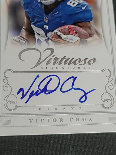 2012 Panini National Treasures Virtuoso Signatures #27 Victor Cruz 27/50 - Picture 7 of 15