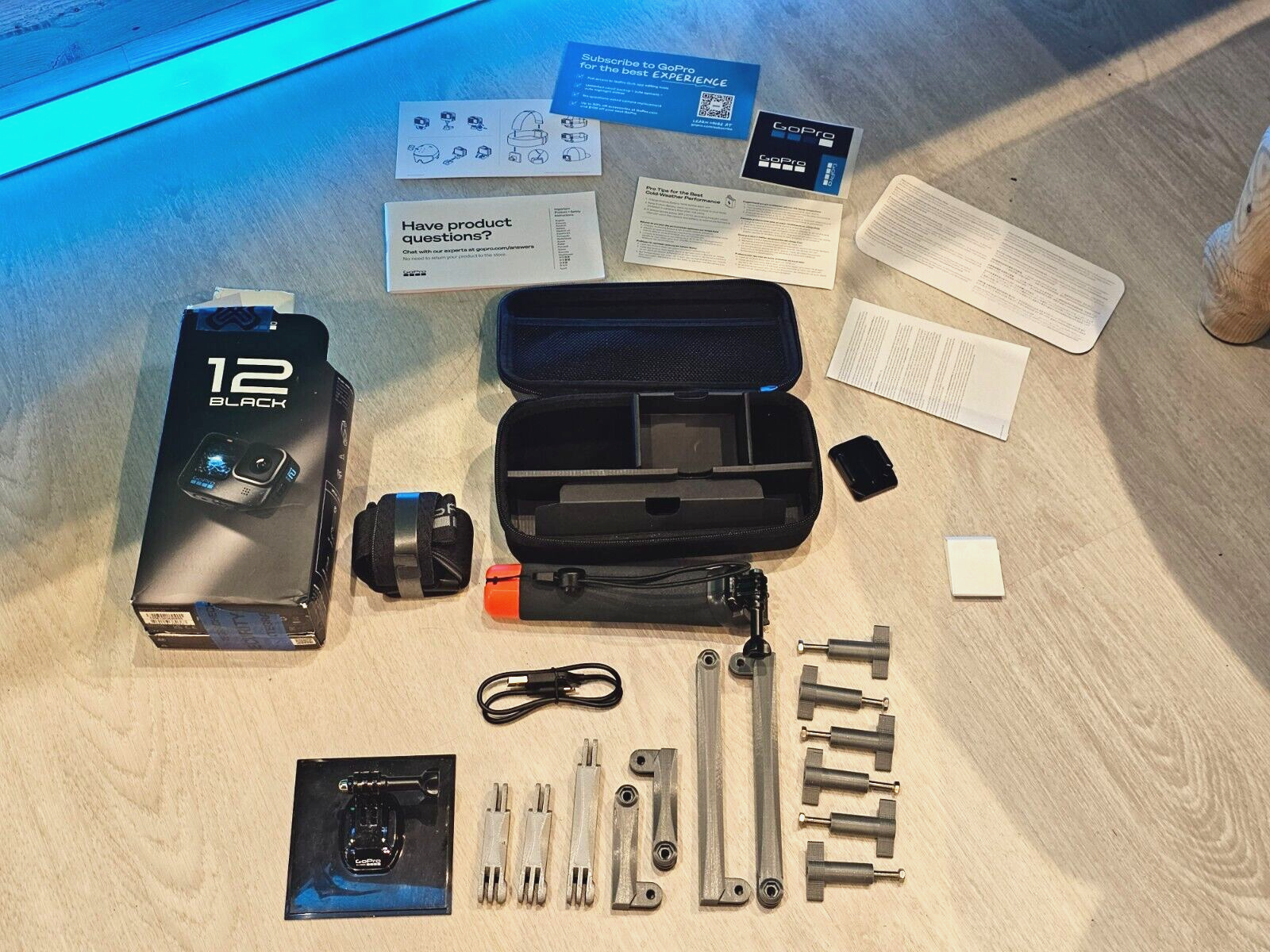 GoPro HERO 12  11 10 9 Accessory Bundle Handler Head Strap Case Screws Extension-image
