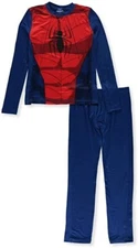 SPIDER-MAN AVENGERS Insulating Warm Underwear Pants & Top Set Boys Size 8-10 $30