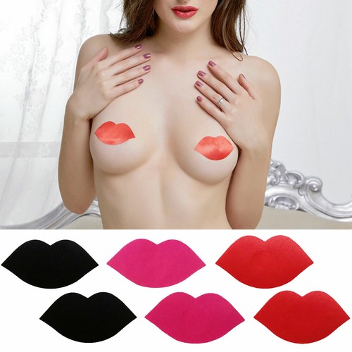 Breast Nipple Cover Self Adhesive Satin Bra Tape Pads Pasties Enhancer Stickers - Picture 10 of 33