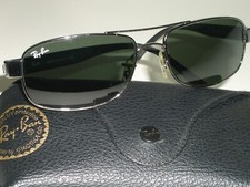 RAY-BAN RB3273 006 57 17 STUNNING SLEEK GUNMETAL G15 UV GLASS LENS SUNGLASSES