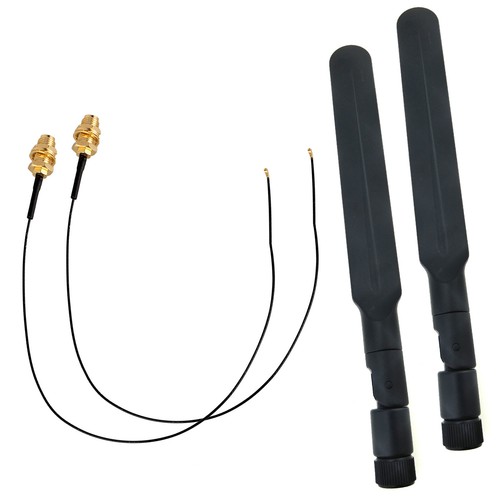 AC WiFi Bluetooth Antenna MHF4 M.2 RP-SMA 30cm Extension Cable 8dBi PC Wireless - 第 1/10 張圖片