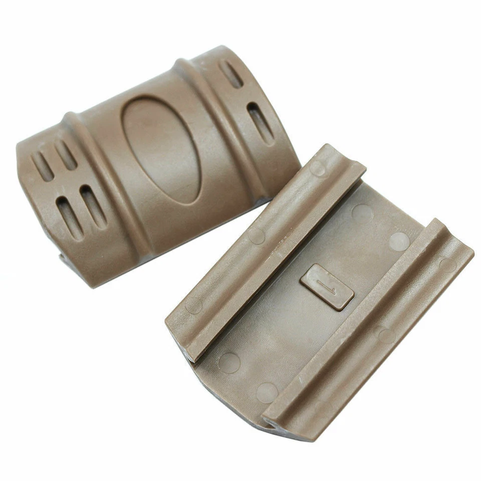 12 PCS Universal Rubber Rail Covers for Picatinny / Weaver Rails - Tan - Image 3 of 4