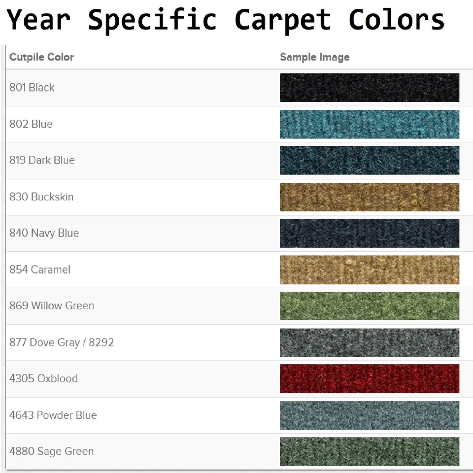 Alfombrillas Cutpile ACC 1973-1977 Chevrolet Monte Carlo logotipo personalizado 4 piezas Foto 4 de 4