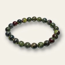 Dragon Blood Jasper Natural Stone Bracelet 8mm Beads