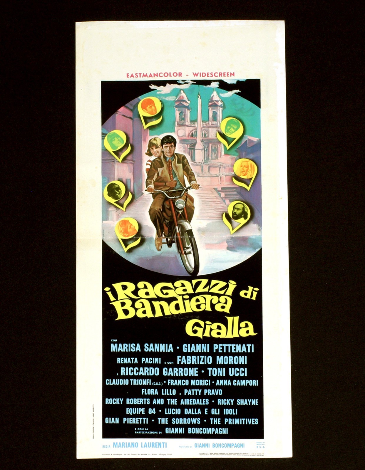 Locandina originale film I ragazzi di Bandiera Gialla (1967) - Regia di Mariano Laurenti