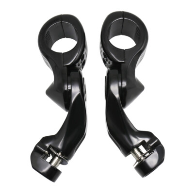 For Harley Motorcycles Extend Long Angled Highway Foot Pegs Mount Clamp Brackets