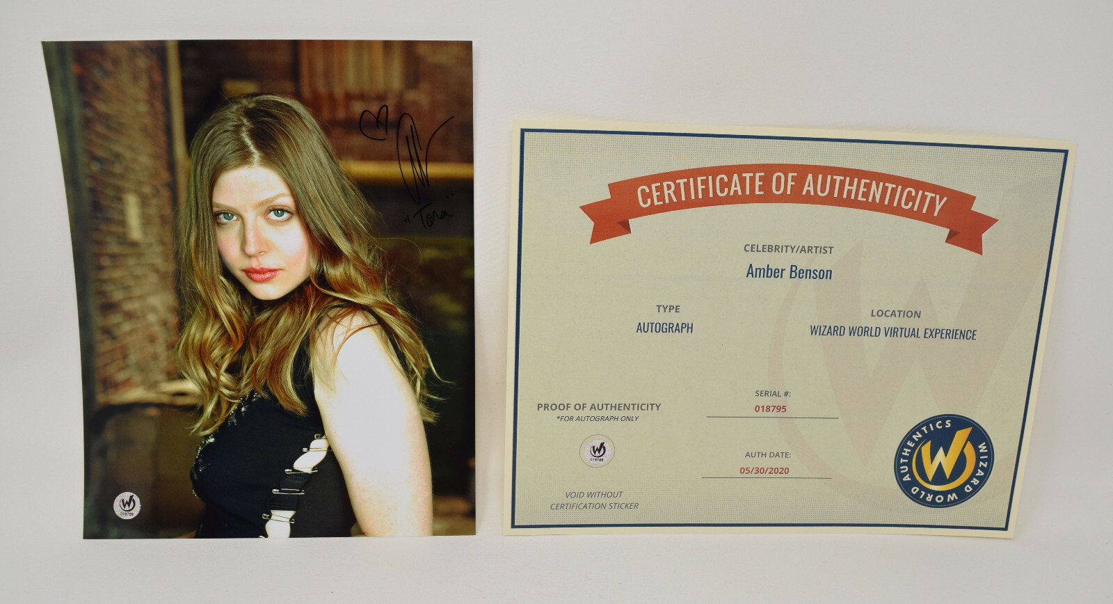 Amber Benson In Buffy Signed Photo 8 X 10 Coa Ebay