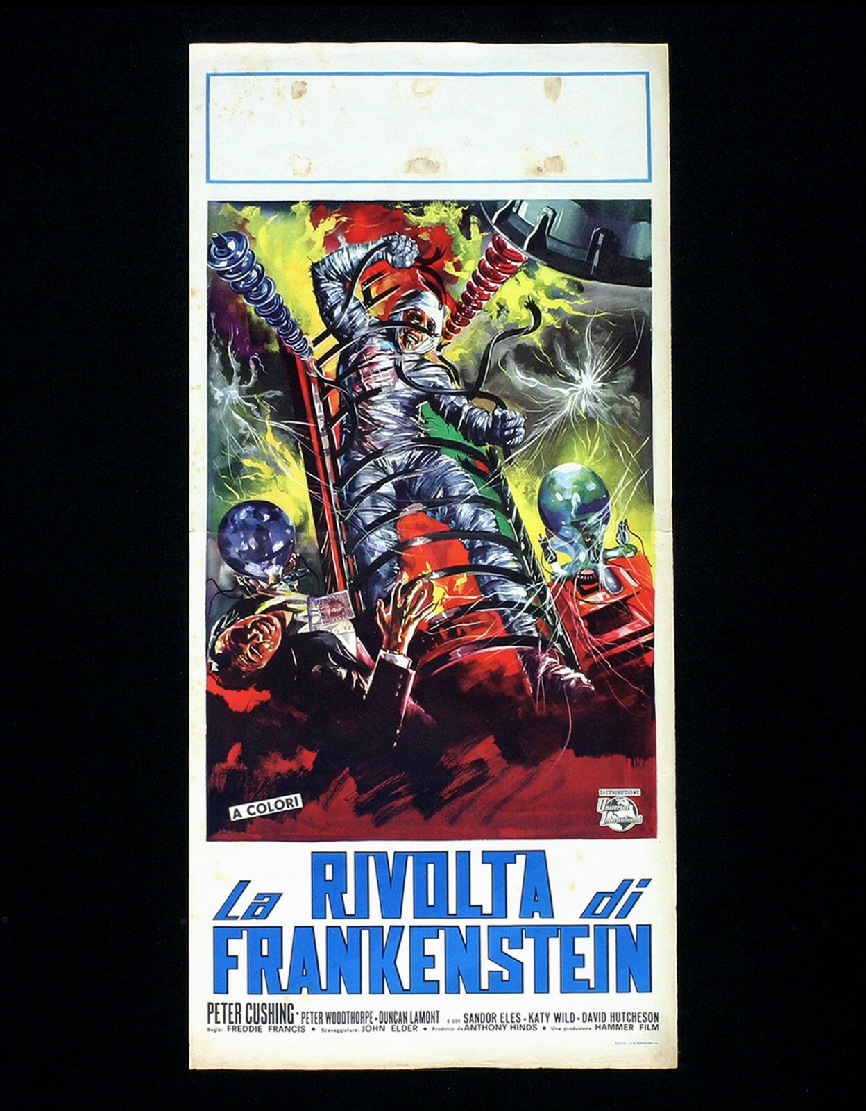 Locandina originale film La rivolta di Frankenstein (1964) - Regia di Freddie Francis