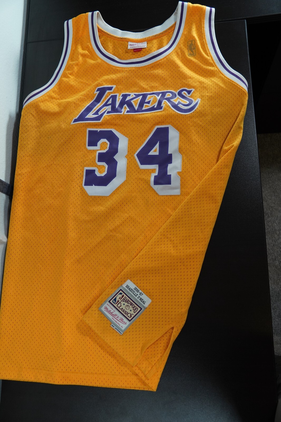 100% Authentic Shaquille O'Neal Mitchell & Ness 96-97 Lakers Jersey Sz 6XL