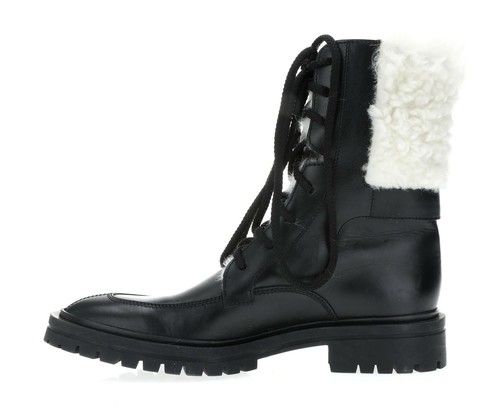 Givenchy 258536 Womens Leather Aviator Combat Ankle Bootie Black Size 37 M - Picture 2 of 4