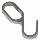 Einhängehaken für Schrankrohr oval Garderobenhaken Metall Schrankrohrhaken Chrom