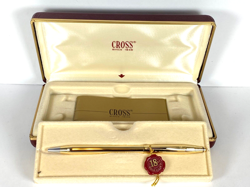 CROSS CLASSIC CENTURY 18K GOLD FILLED/ROLLED GOLD BALLPOINT PEN #2802 USA MADE - Picture 6 of 10