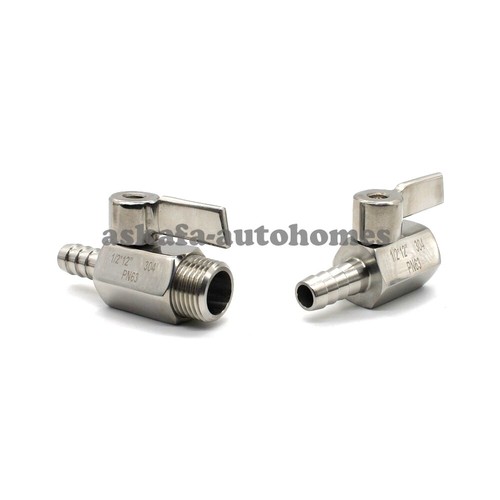 Pipe Pagoda 304 2 way MINI Ball Valve 1/4 3/8 1/2 1/8 to 7mm 8mm 9mm 10mm 12mm - Picture 3 of 5