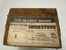 Federal Pacific NEG621050 NIB 2P 50A 600V Bolt On Breaker See Pics #A57