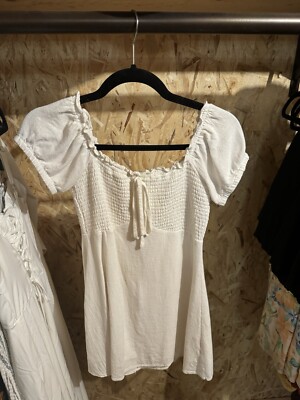 Alterd State Cream Babydoll Mini Dress