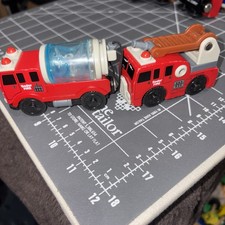 SODOR FIRE CREW Thomas Train Wooden Railway WATER TANKER  HOOK  LADDER