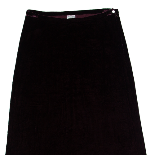 LAURA ASHLEY Womens A-Line Skirt Maroon Long Velvet UK 14 - Picture 2 of 6