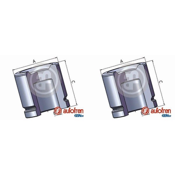 2X Autofren 51Mm Kolben Bremssattel Vorne Passend FüR Chrysler Grand Dodge Journ-image