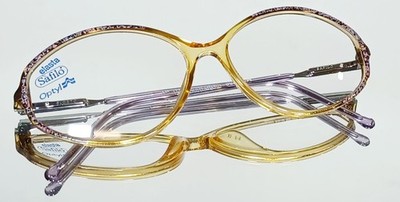 Vintage SAFILO ELASTA 5713 6FM Eyeglasses VIOLETMARBLE 52-14-130 OPTYL Italy