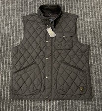 Men  s XL Polo Ralph Lauren Beaton Quilted Utility Vest Graphic Gray RARE Color