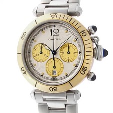Cartier Pasha 38mm Chronograph W31011H3 YG/SS from Japan #071