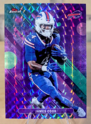 2025 Topps Finest James Cook #71 -  Purple Geometric Refractor /150 - Bills