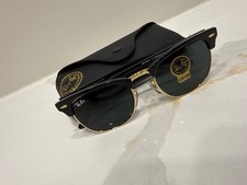 Ray-Ban RB3016 Sunglasses Clubmaster Classic Black Frame Glass Gray Lens 51 mm