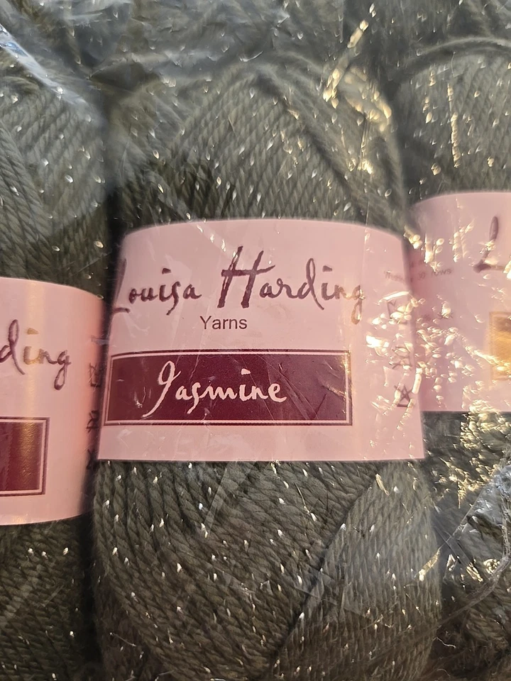 10 Louisa Harding Jasmine Cotton Blend Cypress Green Color#11 Each Ball 107yards - Image 4 of 4