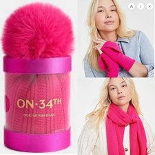 On 34th Women  s 3-Piece Winter Set   Bright Pink